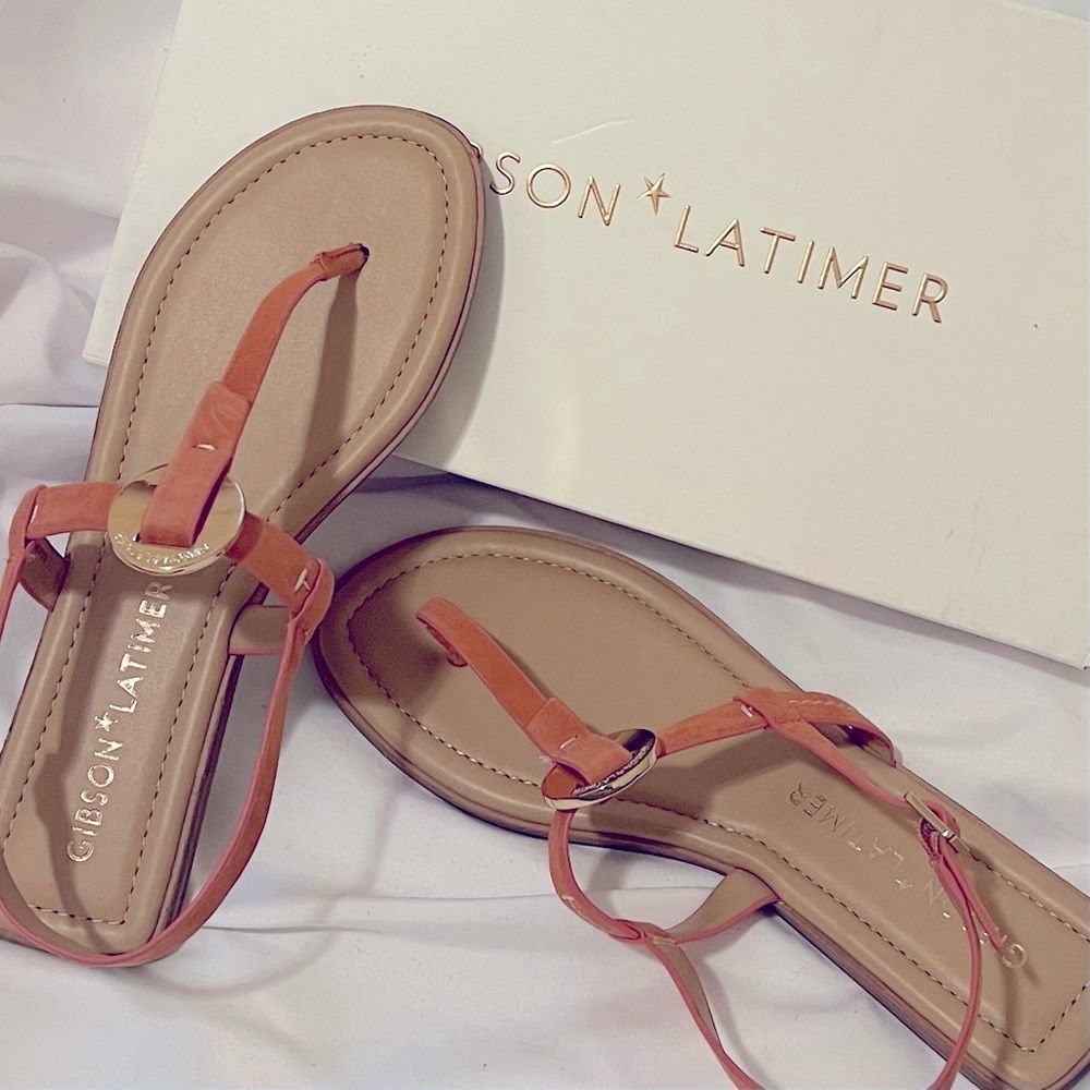 Coral Summer Sandals - Size 7